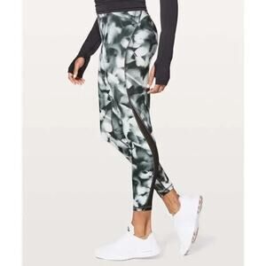 Lululemon Train Times 7/8 Pant 25" Blush Blossom Alpine White / Black Size 4